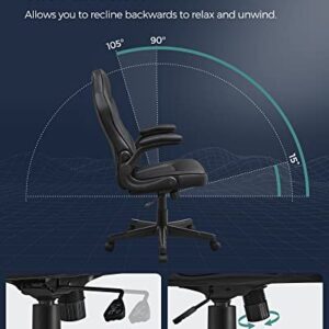 SONGMICS OBG064B01 : Chaise de Bureau Ergonomique Gamer Noir, 150 kg