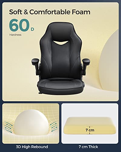 SONGMICS OBG064B01 : Chaise de Bureau Ergonomique Gamer Noir, 150 kg