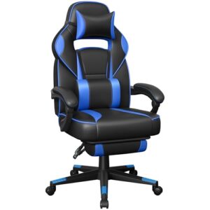 SONGMICS OBG073B04 : Chaise de Bureau Réglable avec Repose-Pieds et Support Lombaire