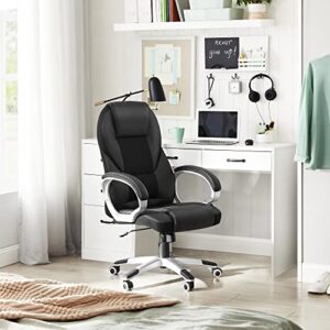 SONGMICS OBG22B : Chaise Ergonomique Gamer Pivotante, Hauteur Réglable, Noir