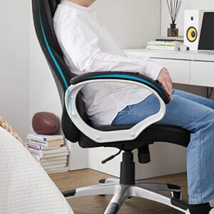 SONGMICS OBG22B : Chaise Ergonomique Gamer Pivotante, Hauteur Réglable, Noir