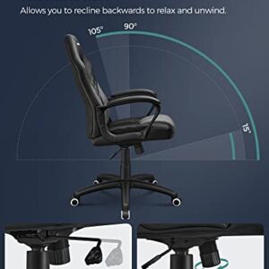 SONGMICS OBG38BG : Fauteuil Gamer Ergonomique Noir et Gris jusqu’à 150 kg