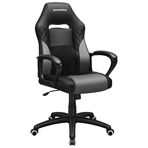 SONGMICS OBG38BG : Fauteuil Gamer Ergonomique Noir et Gris jusqu’à 150 kg