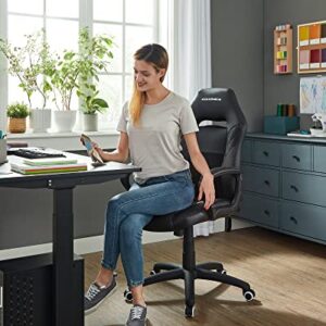 SONGMICS OBG38BK : Fauteuil Gamer Ergonomique Noir avec Dossier S