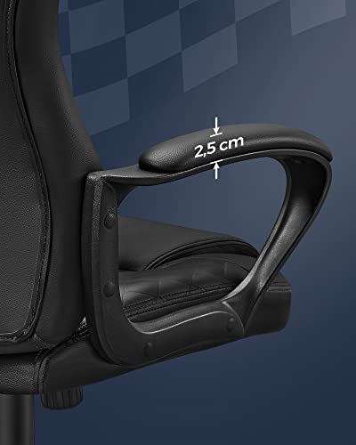 SONGMICS OBG38BK : Fauteuil Gamer Ergonomique Noir avec Dossier S
