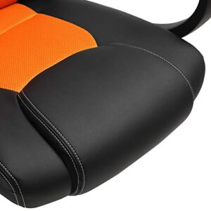 SONGMICS OBG56BO Fauteuil de Bureau Gaming Ajustable Noir-Orange