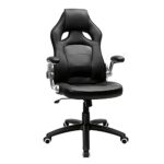 SONGMICS OBG62B Chaise de bureau ergonomique pivotante, noir, réglable et inclinable
