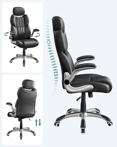 SONGMICS OBG65BK : Chaise de Bureau Ergonomique Gamer Noir d’Encre