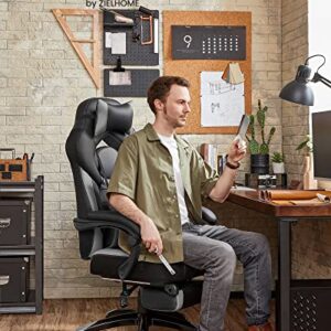 SONGMICS OBG77BG : Fauteuil Gamer Ergonomique avec Repose-Pieds et Support Lombaire