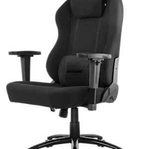 Siège Gaming AKRacing Opal – Tissu Noir, Confort Optimal pour Bureau