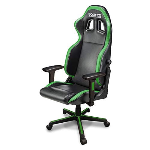 Fauteuil de Bureau/Gaming SPARCO Grip Noir/Sky Vert – Confort Optimal