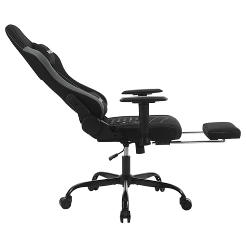 WOLTU GS09szg : Chaise Gaming Massante Ergonomique Noir avec Repose-Pieds
