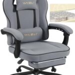 WOLTU GS11gr : Chaise Gaming Ergonomique avec Repose-Pieds et Support Lombaire