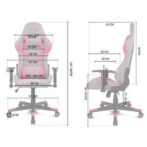 Chaise de jeu professionnelle DRIFT DR90GW – Tissu, accoudoirs 2D, gris/blanc