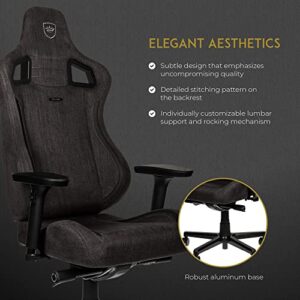 noblechairs Epic TX – Chaise de Gamer Confortable en Tissu Respirant Anthracite