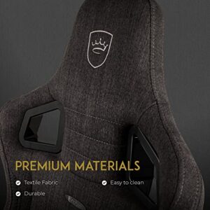 noblechairs Epic TX – Chaise de Gamer Confortable en Tissu Respirant Anthracite