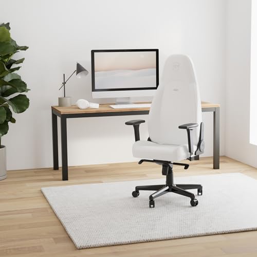 noblechairs Icon White Edition : Chaise Gaming Ergonomique 150kg avec Coussin Inclus
