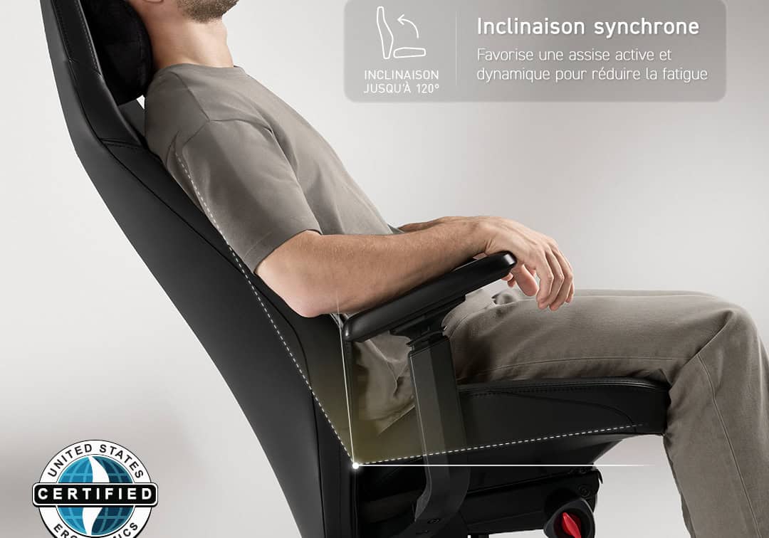 Inclinaison synchrone 2:1 de la Secretlab ATLAS