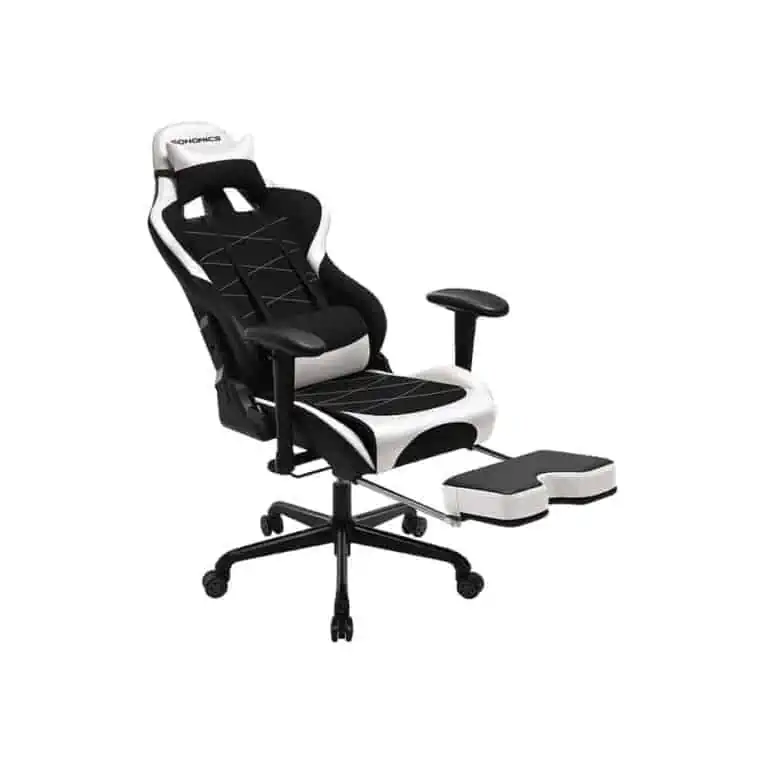 fauteuil repose pieds noir blanc songmics rcg52bw