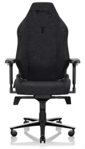 chaise gaming en tissu noir