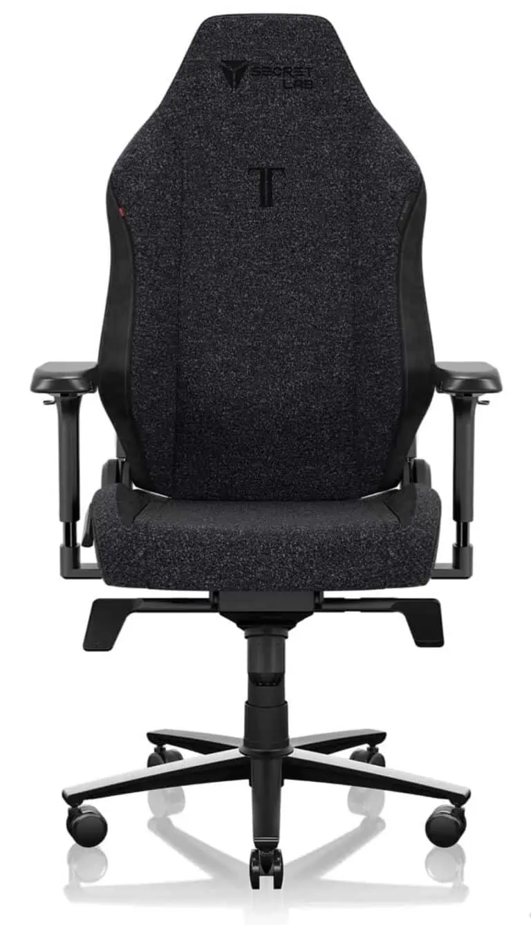 chaise gaming en tissu noir